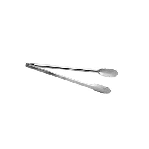 Vollrath 47316 Utility Tongs, 16-Inch Heavy Duty 20 Gauge Stainless Steel, Non-Coated Handle, 14-16" Adjustable Length — Case of 12 pieces