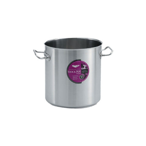 Vollrath 47722 Intrigue Stock Pot - 18-Quart, Stainless Steel, Clad Bottom, Satin/Mirror Finish