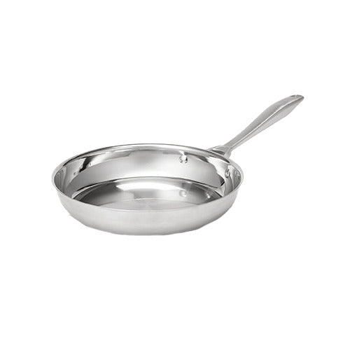 Vollrath 47752 Intrigue Steel Fry Pan, 10-15/16" Dia, 18-8 Body, Ergonomic Handle, Induction Ready