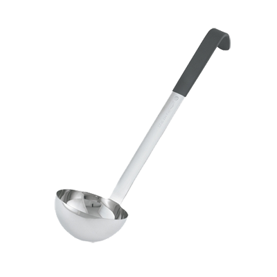 Vollrath 4980320 Ladle - 3 oz Heavy-Duty One-Piece Stainless Steel, Black Kool-Touch Handle 12-5/8" — Case of 12 pieces