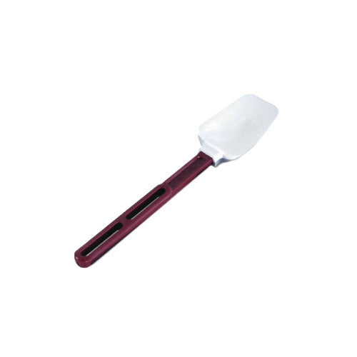 Vollrath 58123 High-Temp SoftSpoon, 13-1/2", White Silicone Spoonula, Red Handle, NSF — Case of 6 pieces