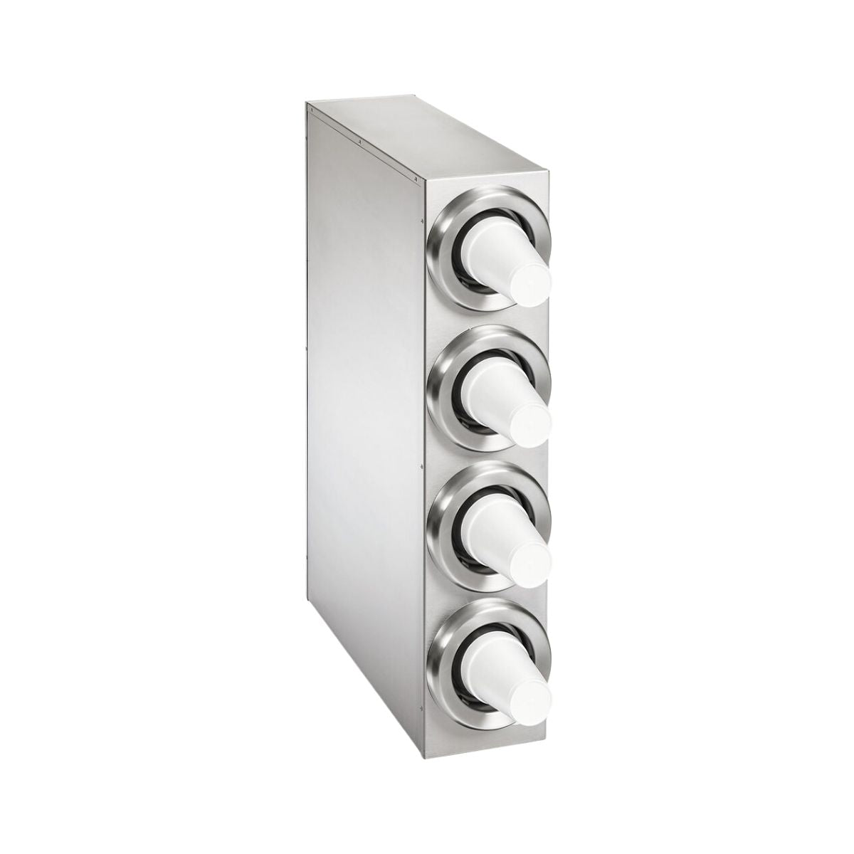 Vollrath 58824-D-D-D-D Dispenser 4-High 7-1/8" W x 31-5/8" H 3"-4-5/8" Cups Stainless Steel