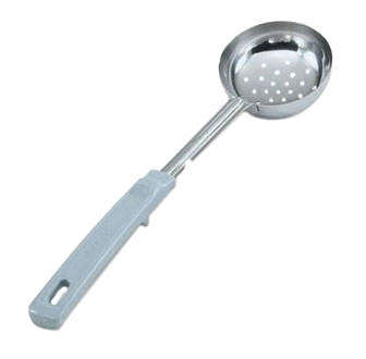 Vollrath 62170 Spoodle 4 Oz Perforated Stainless Steel Spoon with Gray ’N Serv Handle, 13-1/2" Length — Case of 12 pieces