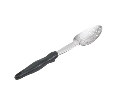 Vollrath 64134 - Slotted Serving Spoon, 13" Black Nylon Handle, 18/8 Stainless Steel, Warranty — Case of 12 pieces
