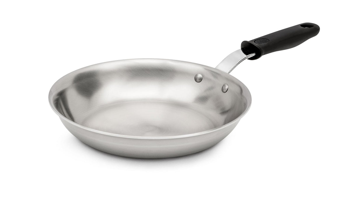 Vollrath 692114 Tribute Fry Pan, 14" Dia., 3-Ply, Stainless Steel, Aluminum, Natural Finish