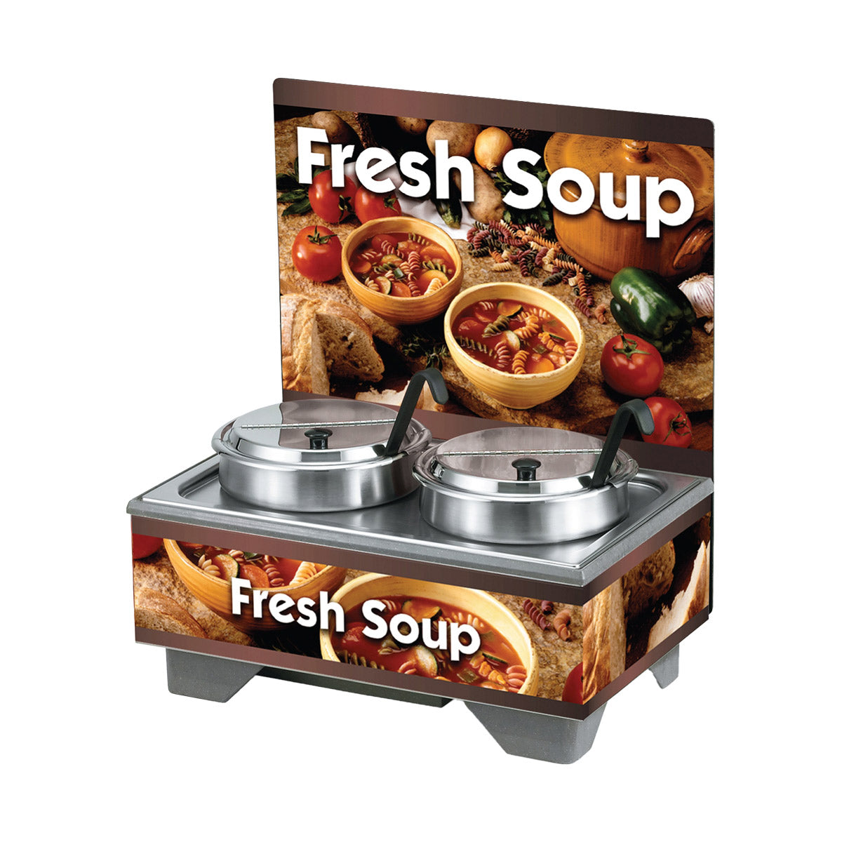 Vollrath 720200103 Cayenne 72020 Full Size Rethermalizing Model 1220 Soup Merchandiser with Country Kitchen Graphics