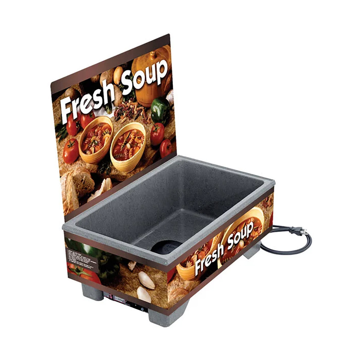 Vollrath 720200103 Cayenne 72020 Full Size Rethermalizing Model 1220 Soup Merchandiser with Country Kitchen Graphics