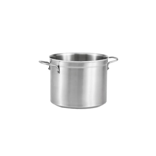 Vollrath 77521 3-Ply Stock Pot, 12 Qt, 12" Dia. x 6-1/4" Deep, 18/8, 8-Gauge Core, Induction Ready