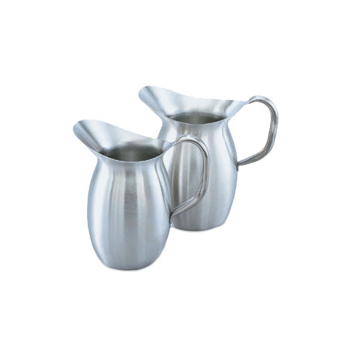 Vollrath 82040 Pitcher, Bell Shaped, 4-1/8 Qt. (132 Oz.), 10-3/8"H, Stainless Steel, Satin Finish, Welded Hollow Handle — Case of 4 pieces