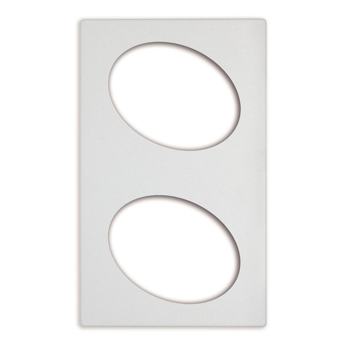 Vollrath 8240320 Miramar Template, 2 Small Oval Decorative Pans, White Stone, Plastic, 12" X 20"