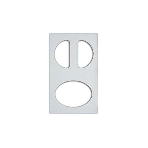 Vollrath 8240420 Miramar Template, White Stone Color, 1 Oval & 2 Half Oval Pans, Plastic
