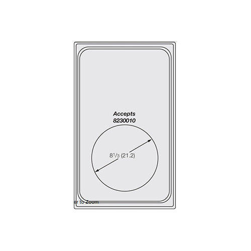 Vollrath 8240614 Miramar Template, 1 Medium Round Pan, Stainless Steel, 12 Gauge, 12" x 20"