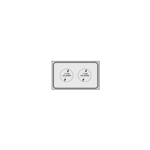 Vollrath 8242214 Miramar Size Template, Stainless Steel, 21-1/8" x 12-3/4", 2 Round Cutouts