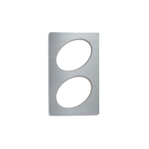 Vollrath 8243214 Miramar Template, Stainless Steel, 21-1/8" x 12-3/4", 2 Oval Cutouts