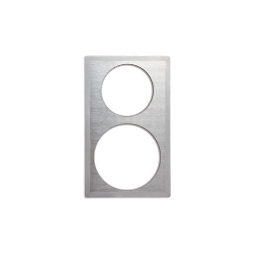Vollrath 8243316 Miramar Single Size Template, Stainless Steel, 21-1/8" x 12-3/4", 2 Round Cutouts