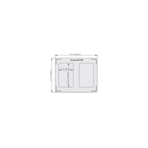 Vollrath 8250214 Well Template, Fits Two 3/4" Pans, 12-Gauge, 21-1/8"x25-3/4", NSF/Dishwasher, USA
