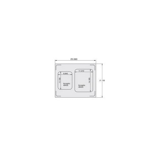 Vollrath 8250814 Steel Template, Large/Small Cutouts, Fits Small & Large Pans, 21-1/8" x 25-3/4"