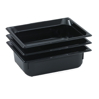 Vollrath 9004420 Super Pan 1/1 GN Food Pan, 4" Deep Black Resin, Anti-Jamming Sides, NSF Certified — Case of 6 pieces