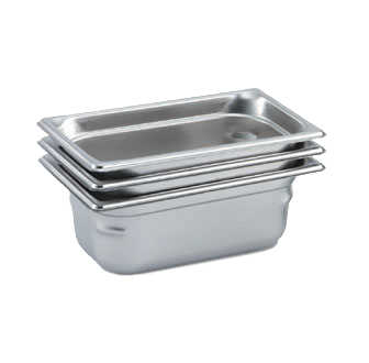 Vollrath 90462 Super Pan 3 1/4 GN Pan, 6" Deep, 4 Qt, 22-Gauge Steel, NSF Certified, Made in USA — Case of 6 pieces