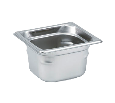 Vollrath 90642 1/6 GN Food Pan, 4" Deep, 1.7 Qt, 22-Gauge Stainless Steel, NSF Certified — Case of 6 pieces