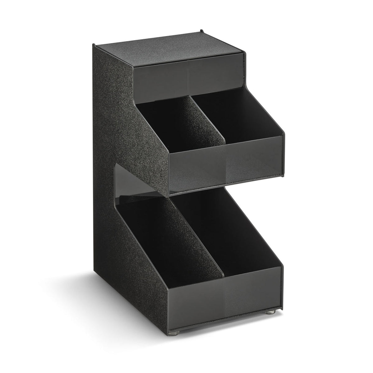 Vollrath CFIFO-2X FIFO Condiment Holder, 8-1/4"W x 12"D x 16-15/96"H, 4-Section ABS Smoked Acrylic