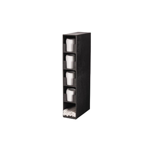 Vollrath CTL-4VS Stand Lid & Straw Holder, Black ABS Plastic, 12" Straw Pocket, Rubber Feet