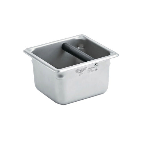 Vollrath E06064-KB Knock Box, 1/6 Size, 1-7/8 Quart, 6-7/8" x 6-3/8" x 4", Steel, Rubber Coated Bar