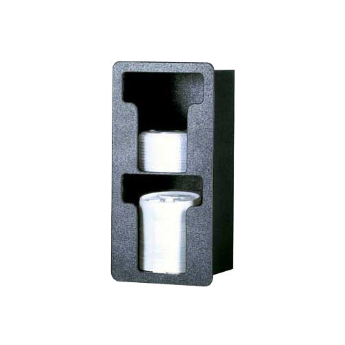 Vollrath FML-2V Lid Holder, 2-Column Vertical, 6-1/2"W x 5-3/8"D x 13-7/16"H, Black Plastic