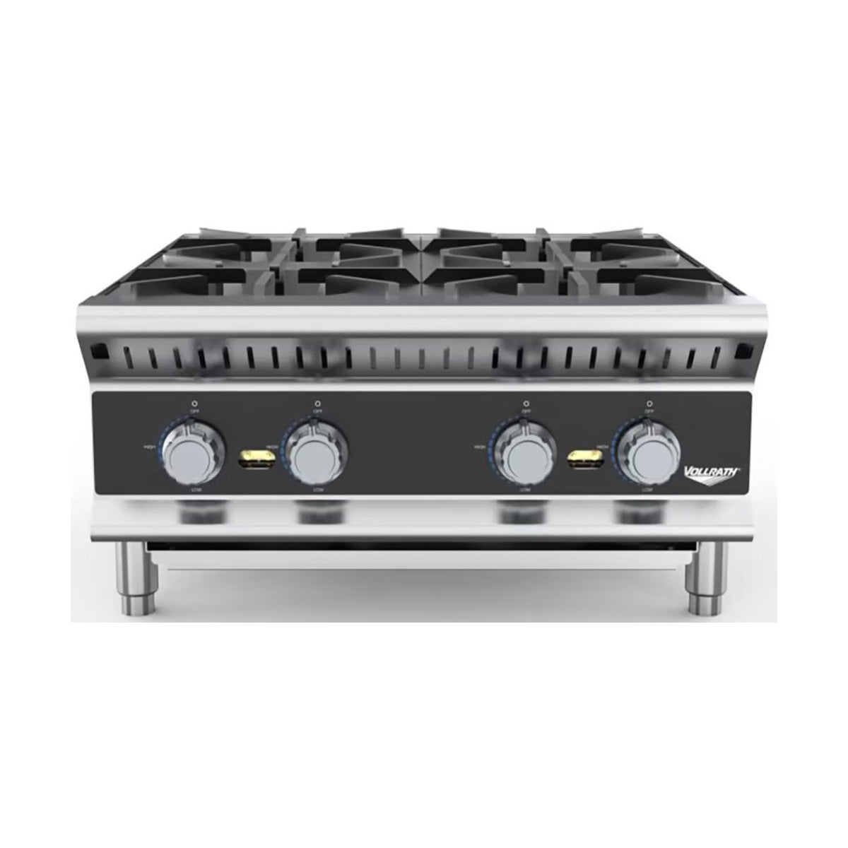 Vollrath HPG4-24 24" Countertop Gas Hotplate with (4) Burners, Manual Controls, 104.000 BTU
