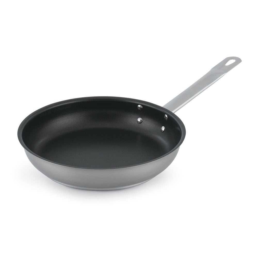 Vollrath N3411 Centurion Fry Pan, 11" Dia., Non-Stick, Stainless Steel, Al-Clad Bottom, Welded Handle