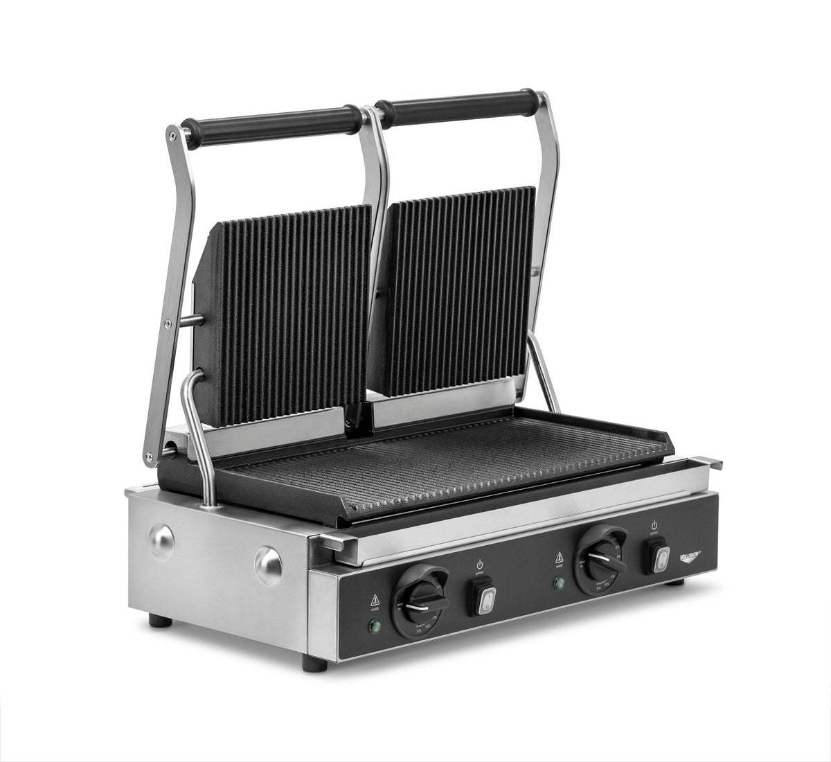 Vollrath PSG4-DG208240 Double Cast Iron Panini Sandwich Grill w/ Grooved Plates, 208/240V