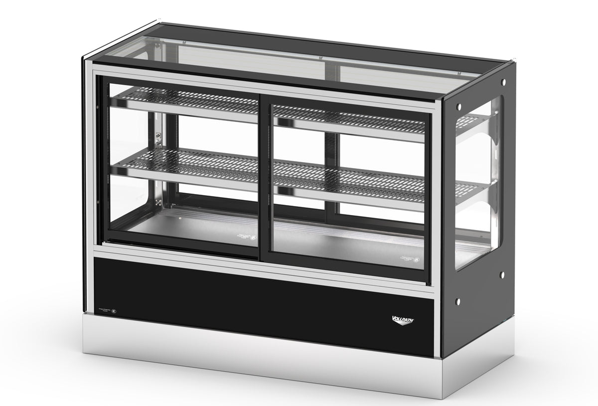 Vollrath RDCCB-48SS 48" Self Service Countertop Refrigerated Display Case with Sliding Glass Door, 2 Shelves