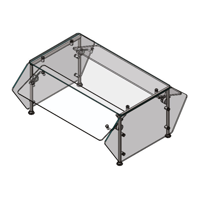 Vollrath SS-6BG-052S-LED 6-Series Velocity Breath Guard, Double-Sided