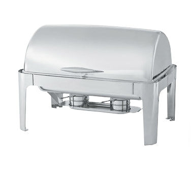 Vollrath T3500 Chafer, 8-Qt, 26" x 20" x 17", Mirrored, 90°/180° Roll Top, Lid, Pans, Fuel Holders