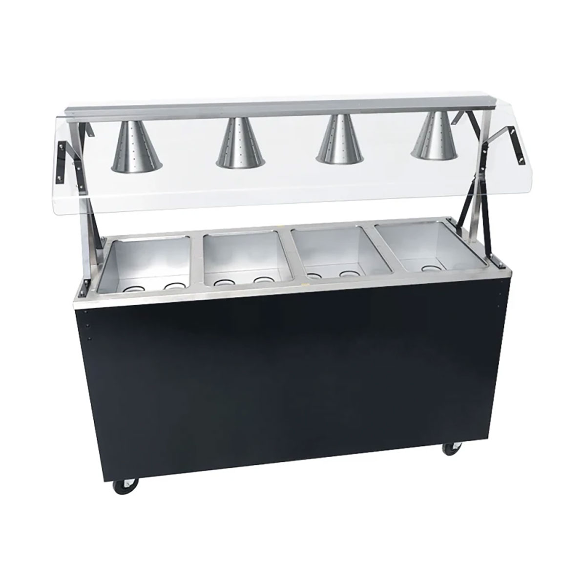 Vollrath T387102 60" 2-Series Affordable Portable (4) Sealed Well Hot Food Station Deluxe