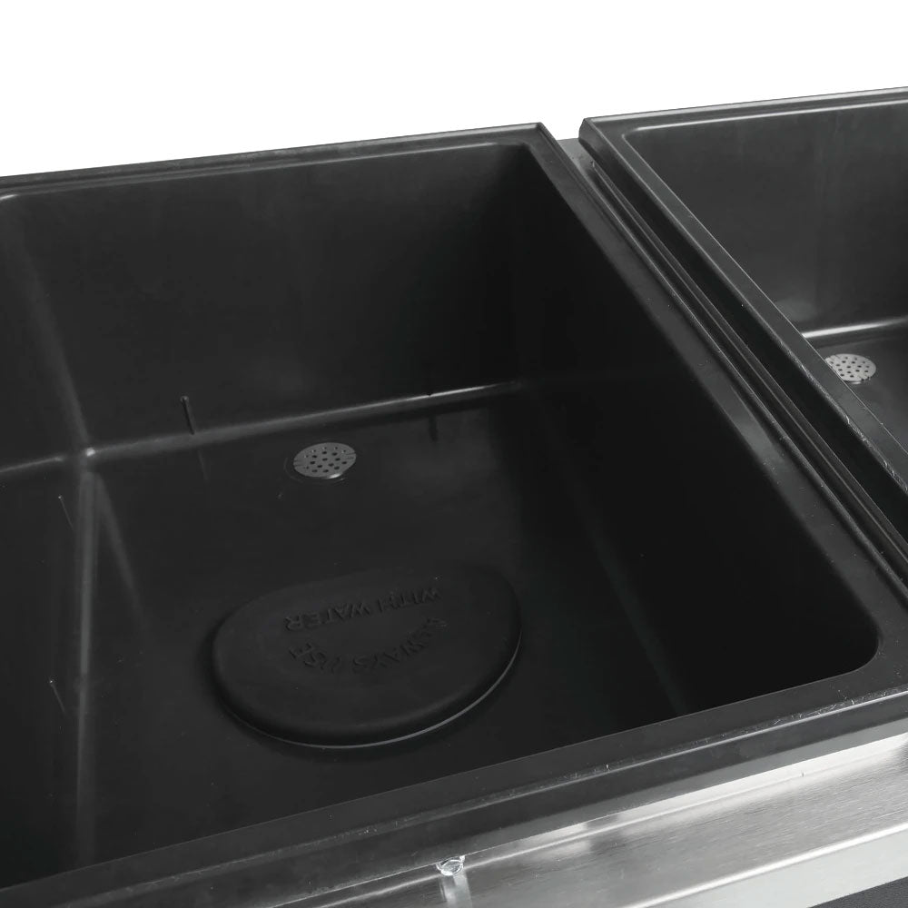 Vollrath T3871060 60" 2-Series Affordable Portable (4) Sealed Well Hot Food Station Deluxe