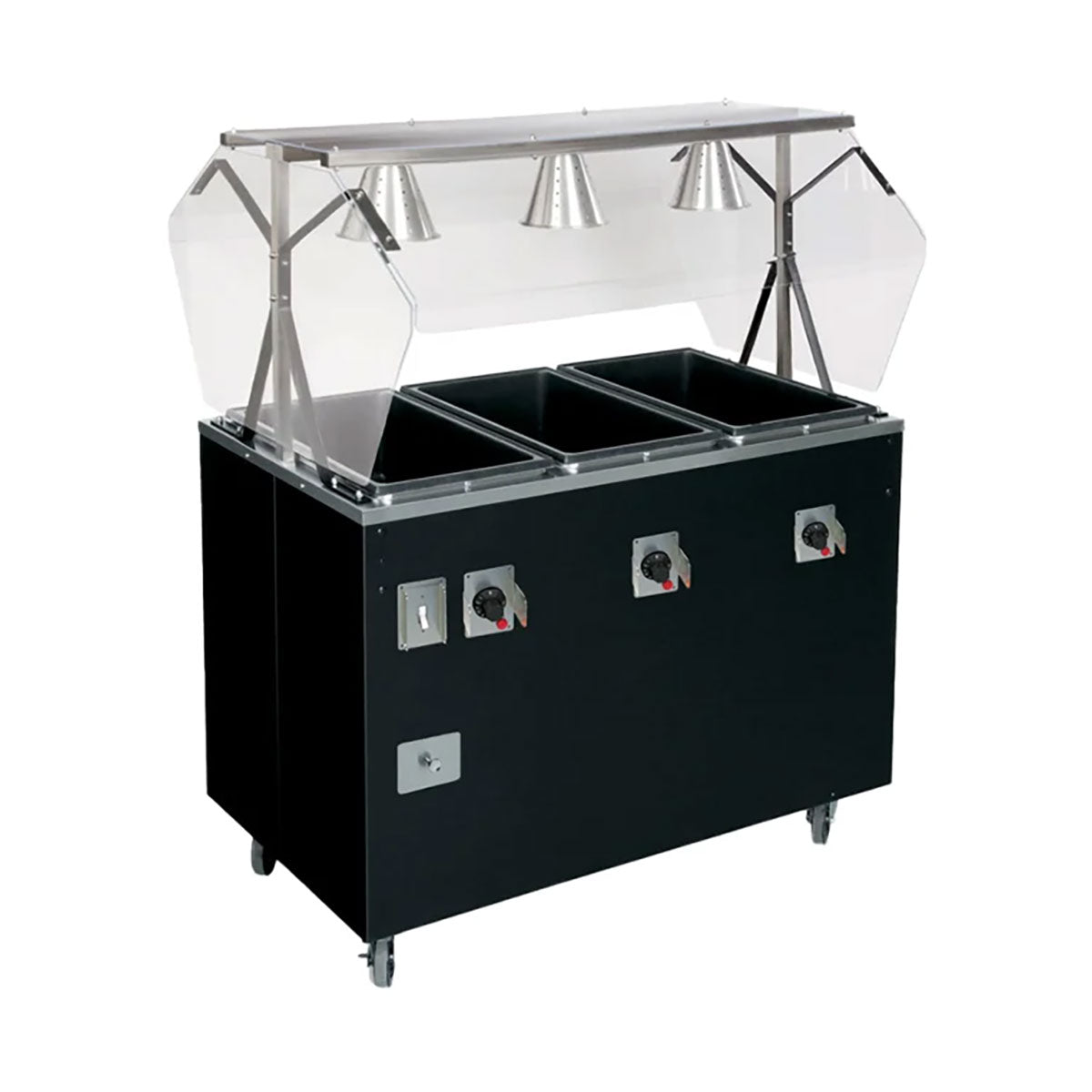 Vollrath T3871260 60" 2-Series Affordable Portable (4) Sealed Well Hot Food Station Deluxe