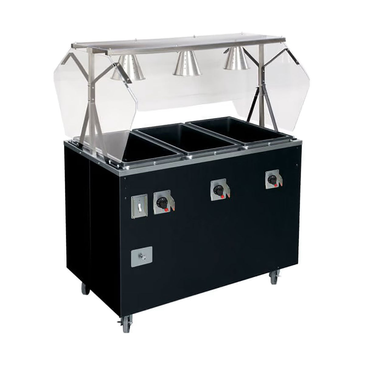 Vollrath T3871260 60" 2-Series Affordable Portable (4) Sealed Well Hot Food Station Deluxe