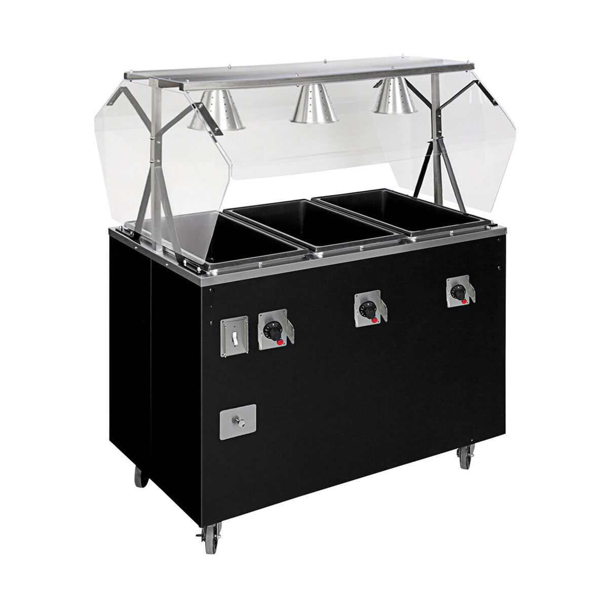 Vollrath T38712 60" 2-Series Affordable Portable (4) Sealed Well Hot Food Station Deluxe