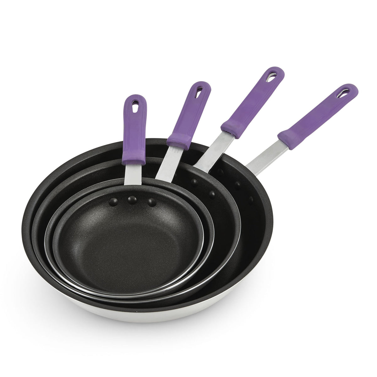 Vollrath T400780 Wear-Ever Aluminum Fry Pan, 7" Top Diameter, SteelCoat X3 Finish, Removable Handle — Case of 6 pieces