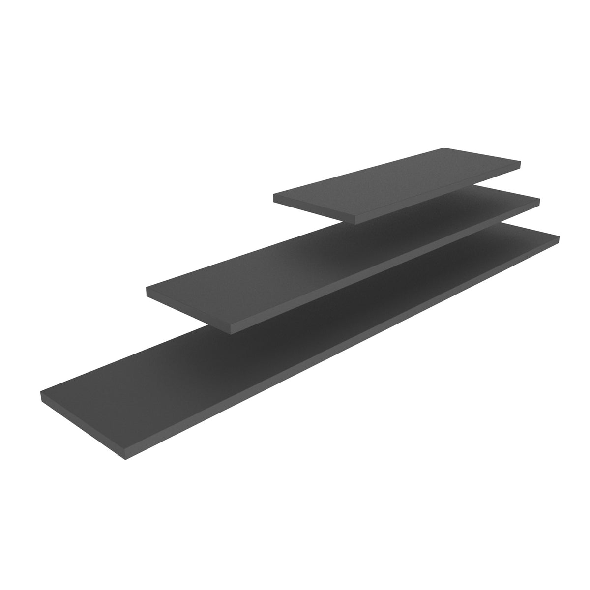 Vollrath V904680 Cubic Narrow Medium Shelf, 31-1/2"W x 7"D x 9/16"H, Wood, Black