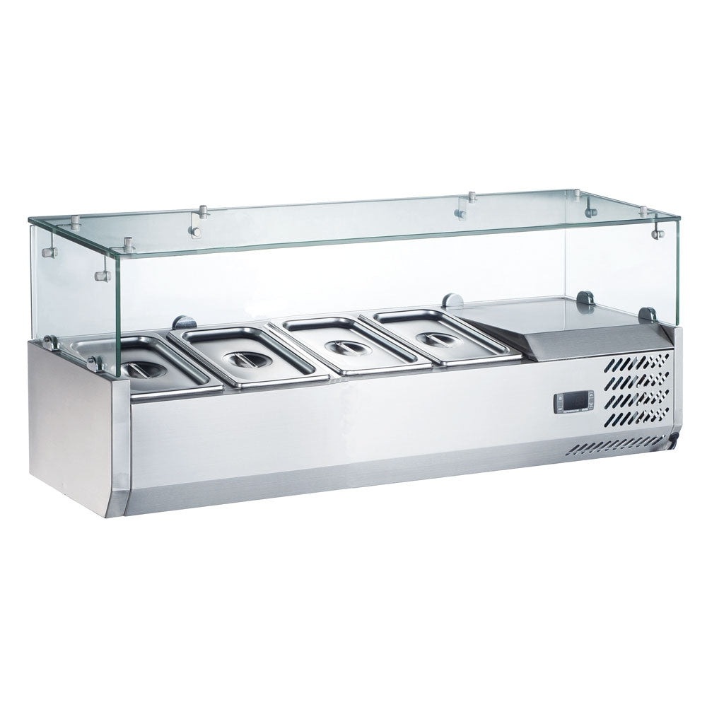 Coldline CTP48SG refrigerated countertop salad bar, front angled view