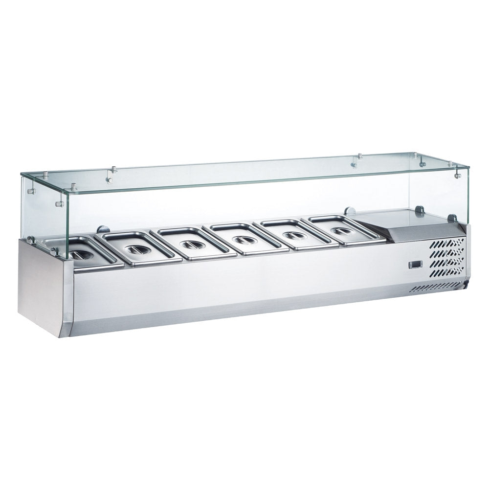 Coldline CTP60SG refrigerated countertop salad bar, front angled view
