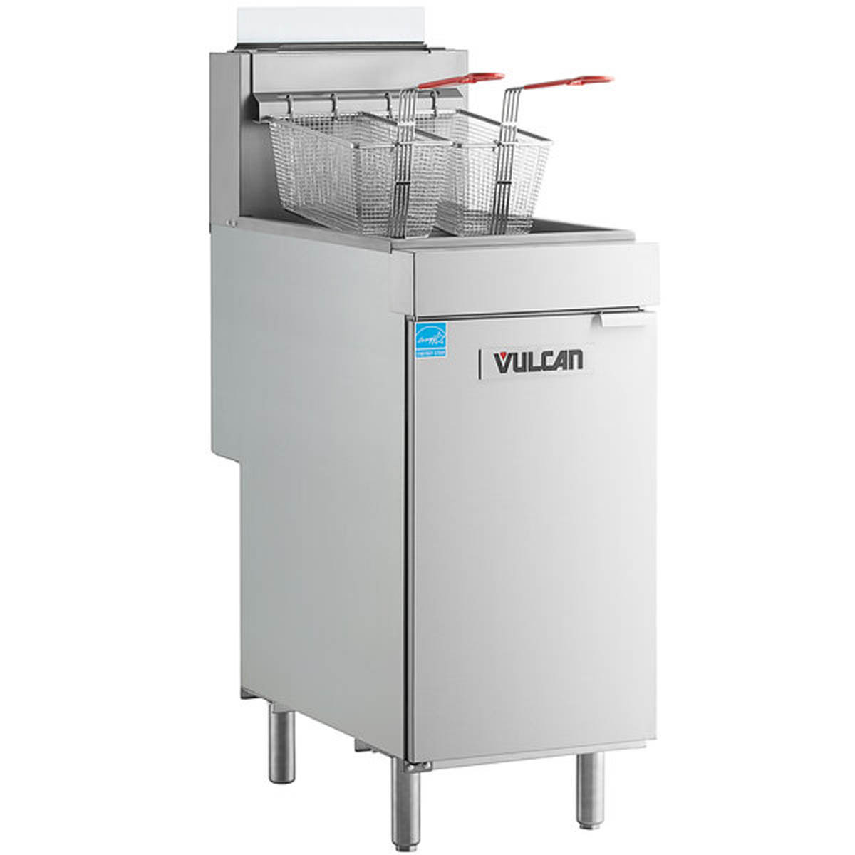 Vulcan 1VEG50M 15.5-Inch 45-50-lb Commercial Gas Fryer — Millivolt Controls, Ng Or Lp