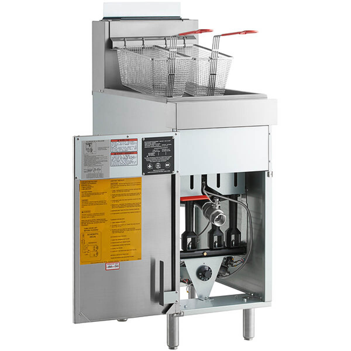 Vulcan 1VEG50M 15.5-Inch 45-50-lb Commercial Gas Fryer — Millivolt Controls, Ng Or Lp