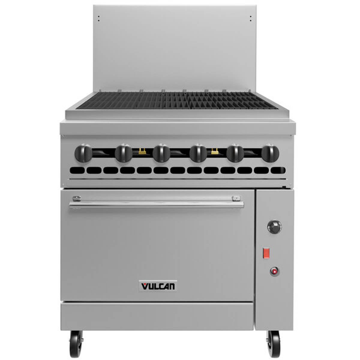 Vulcan 36C-36CBP 36.07-Inch Commercial Gas Range — Convection Oven, Manual Control, Liquid Propane