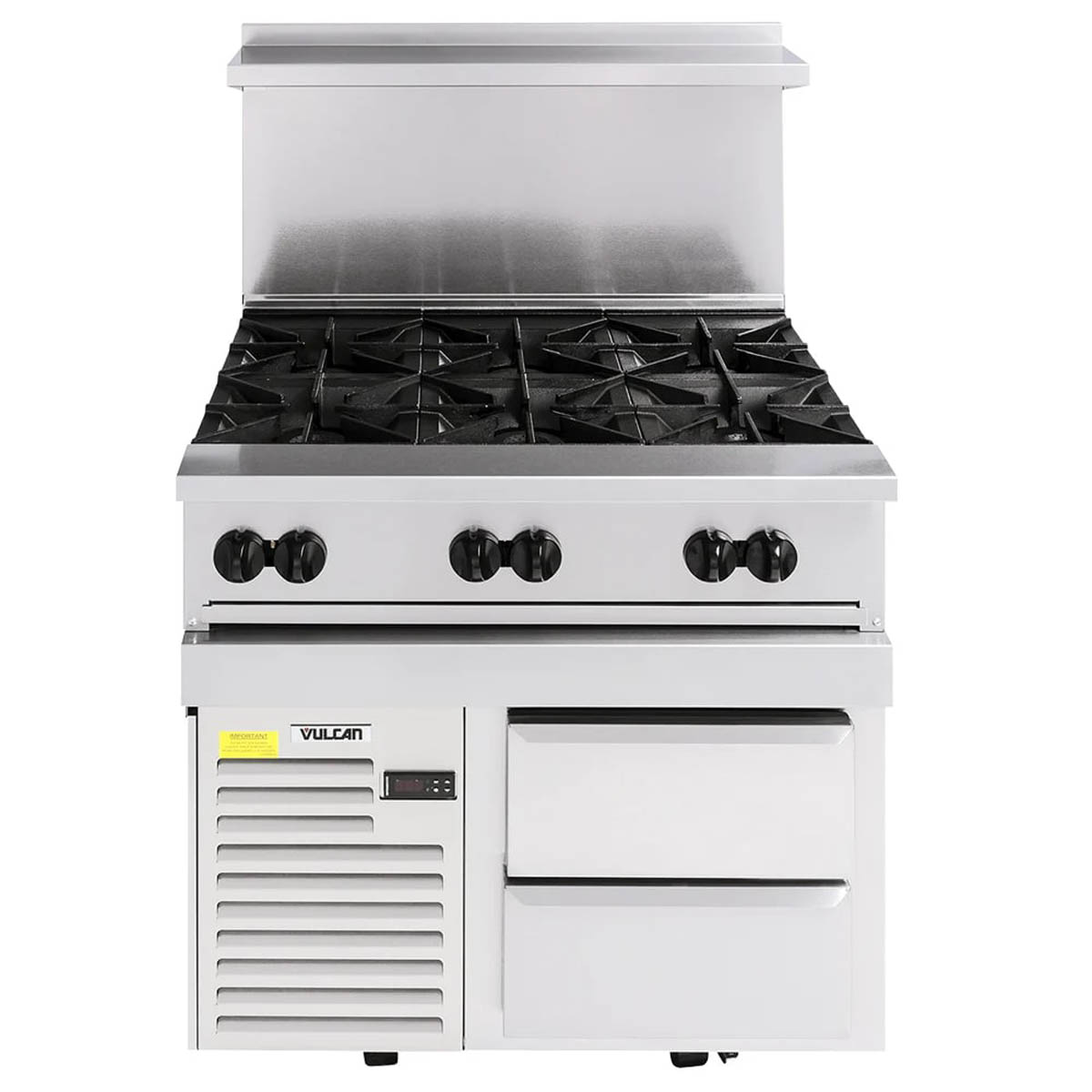 Vulcan 36R-6B 36-Inch Commercial Gas Range — 6 Burners, Manual Control