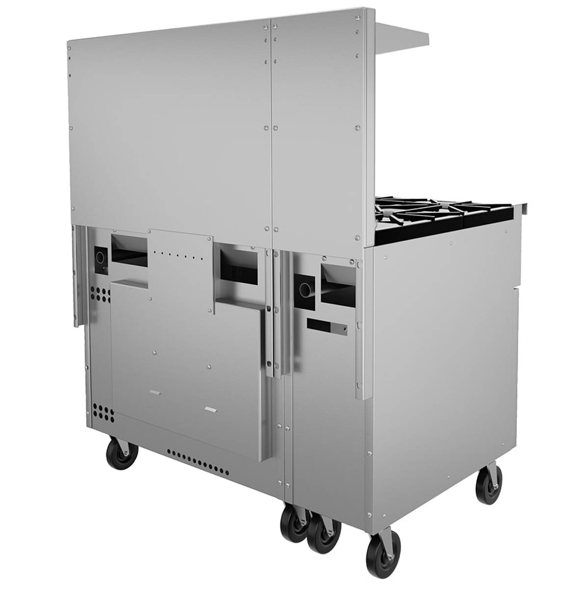 Vulcan 48C-8B 48-Inch Commercial Gas Range — 4 Burners, Convection Oven, Manual Control