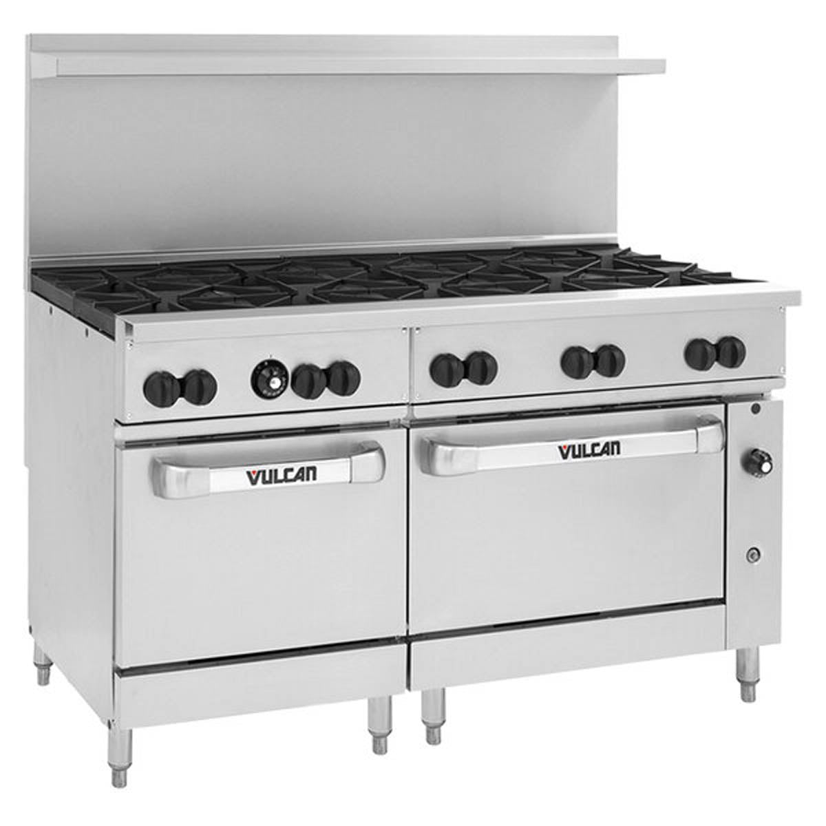 Vulcan 60RS-10B 60-Inch Commercial Gas Range — 10 Burners, Standard Oven, Manual Control