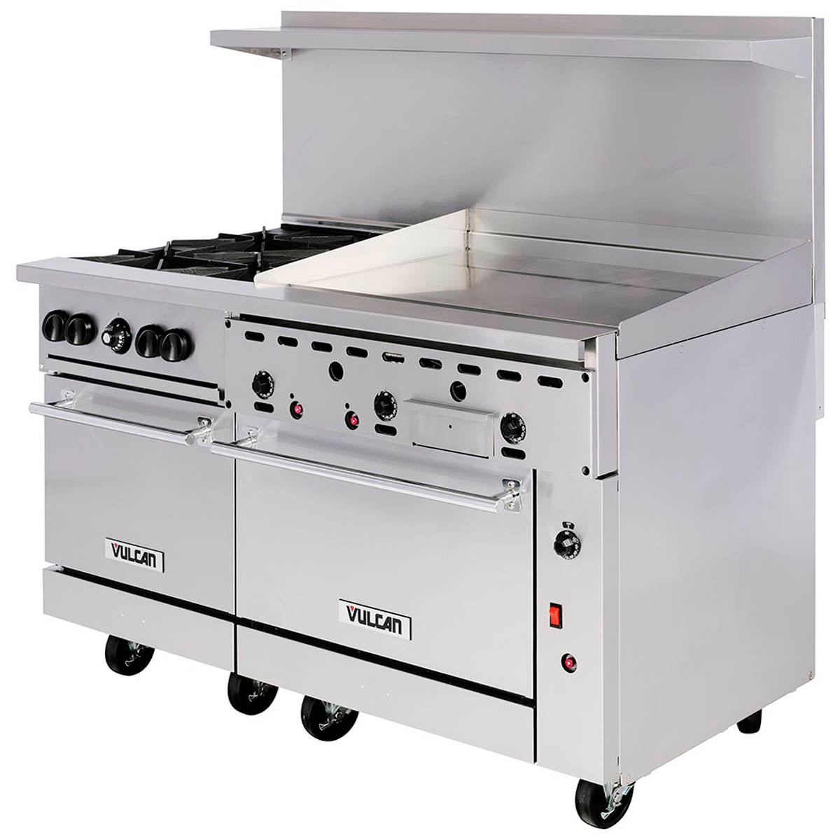Vulcan 60SS-4B36G 60-Inch Commercial Gas Range — 4 Burners, Standard Oven, Manual Control